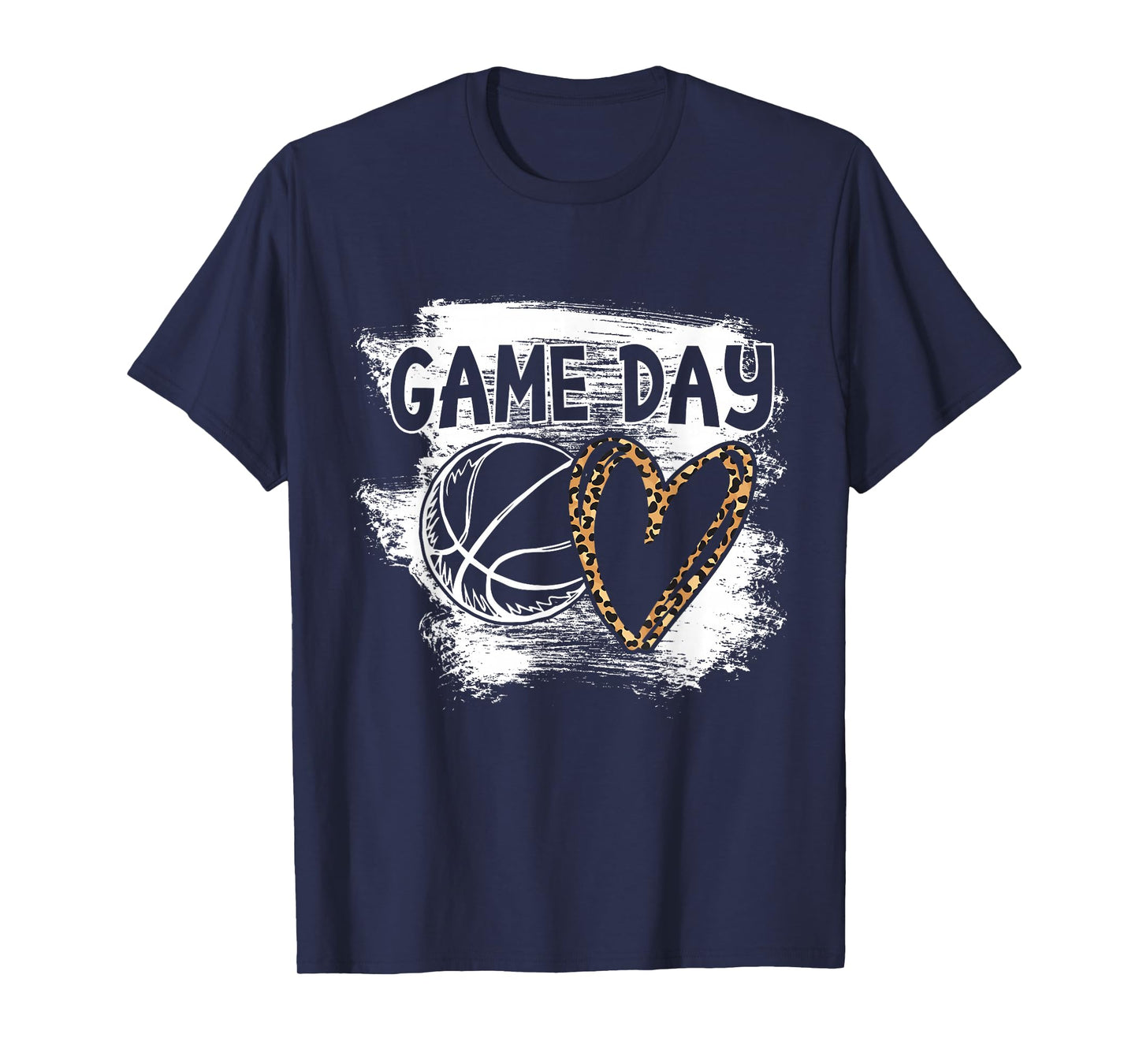 Basketball Player Game Day Leopard Cheetah Basketball Fan T-Shirt