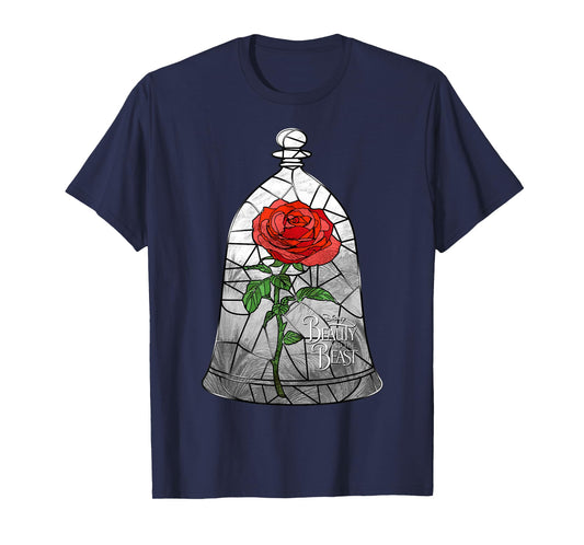Disney Beauty & The Beast Inner Stained Glass Graphic T-S T-Shirt