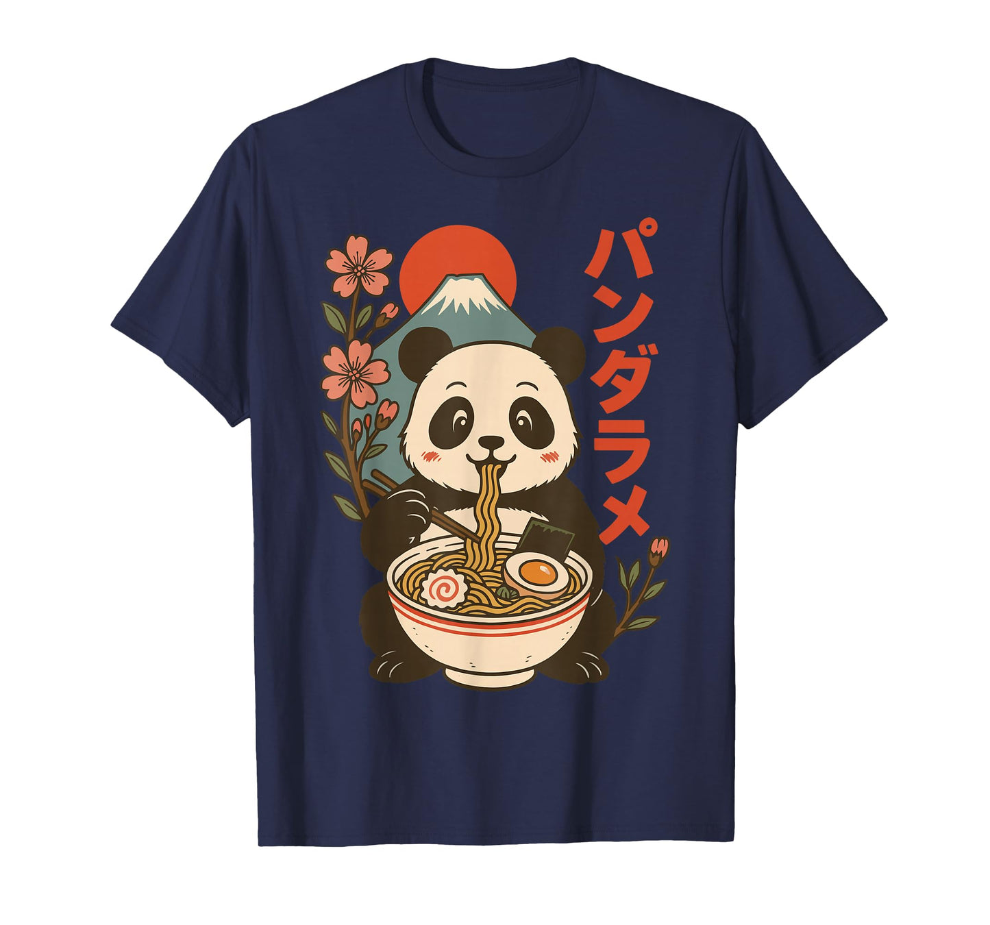 Anime Panda Eating Ramen Japanese Japan T-Shirt