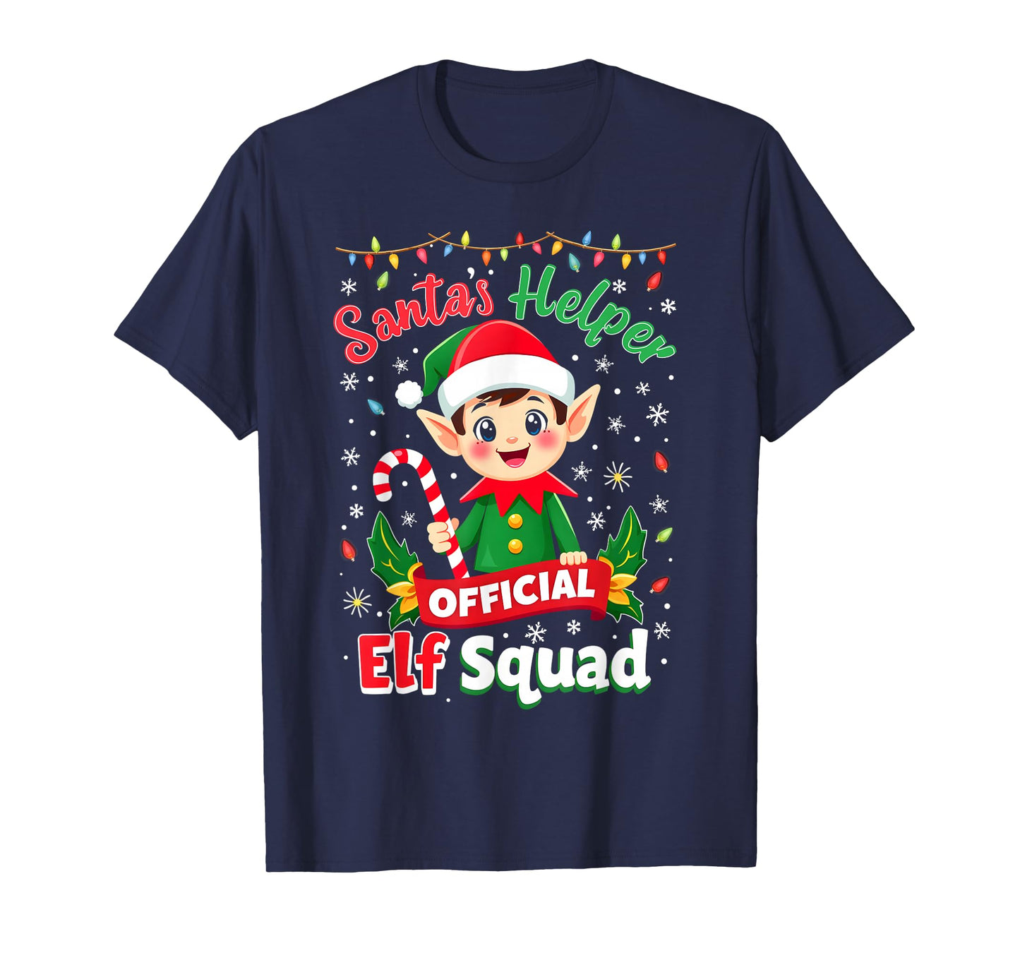 Elf Squad Santa's Holiday Helper Cute Elves Family Group T-Shirt