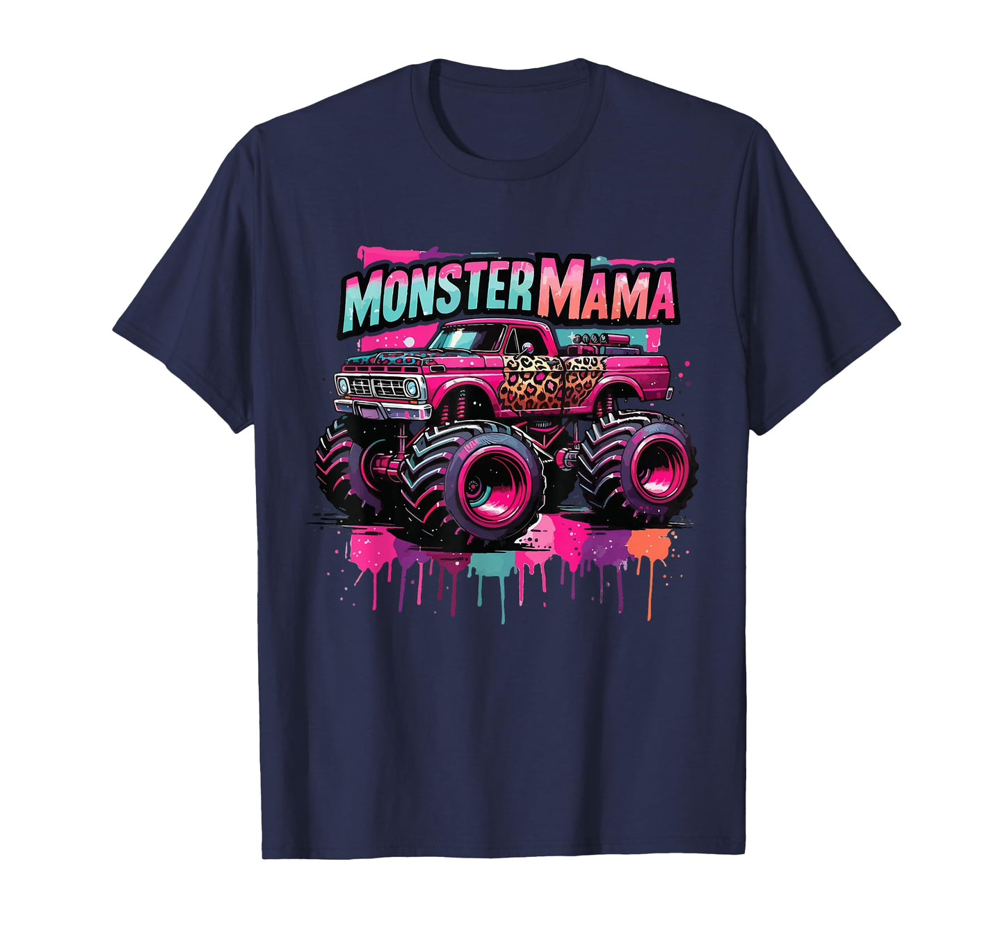 Groovy In My Monster Truck Mama Era Monster Truck Mom Kids T-Shirt
