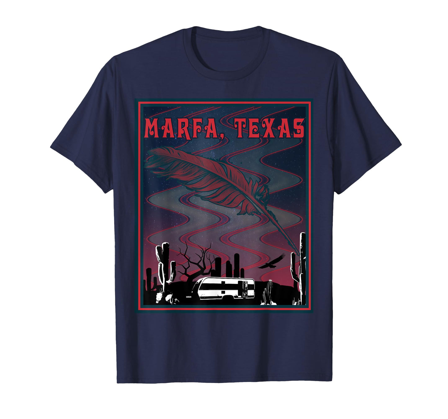 Retro Marfa Lights Texas Starry Night T-Shirt T-Shirt