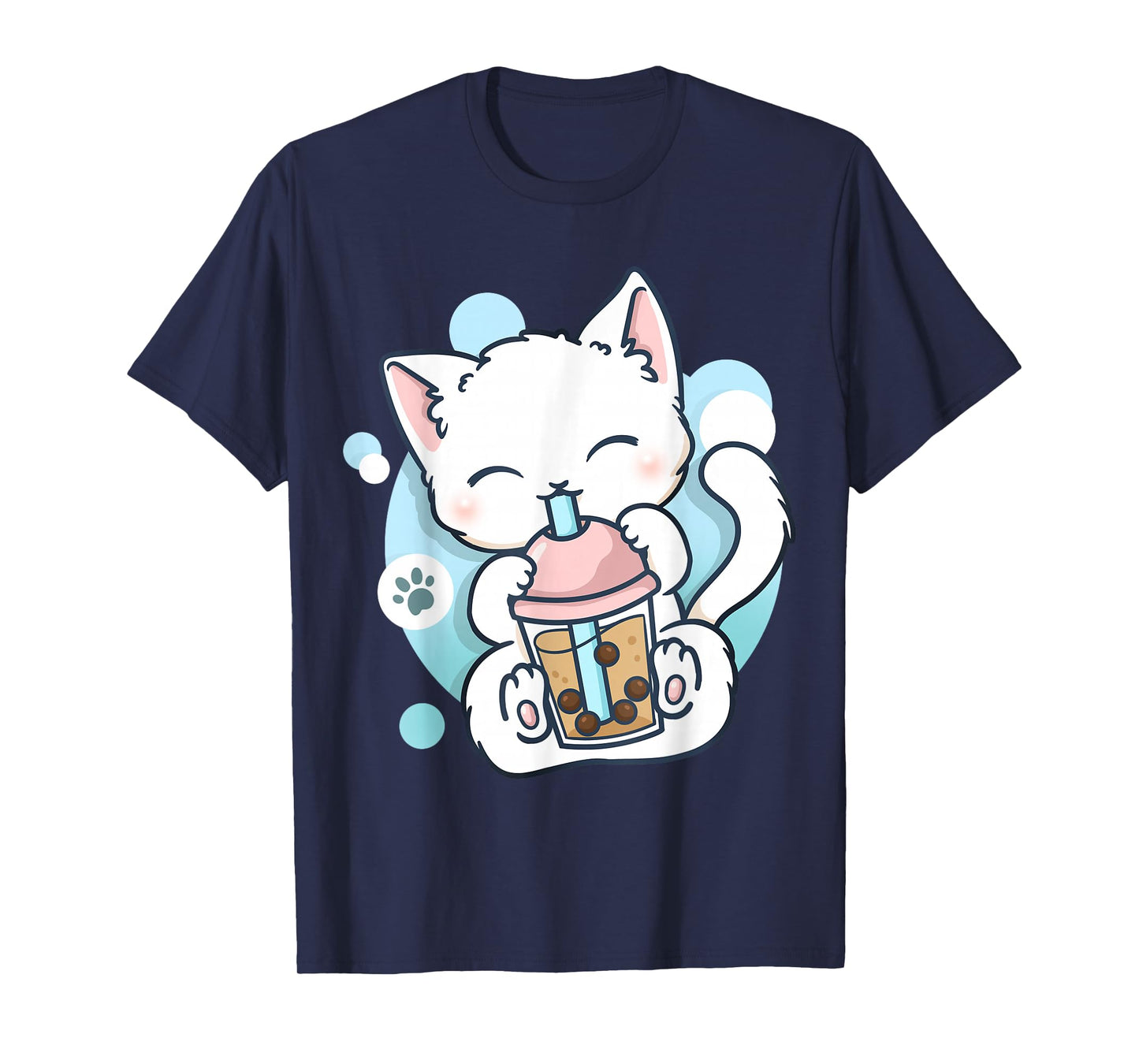Cat Boba Tea Bubble Tea Anime Kawaii Neko T-Shirt