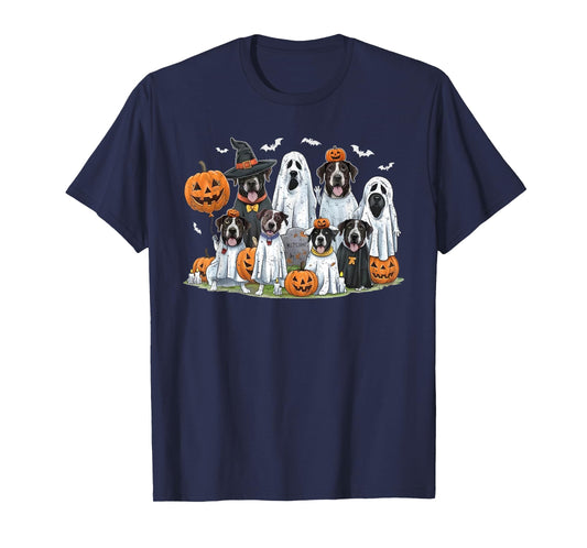 Dog Ghost Cute Dogs Dressed As Ghosts Funny Halloween Gifts T-Shirt
