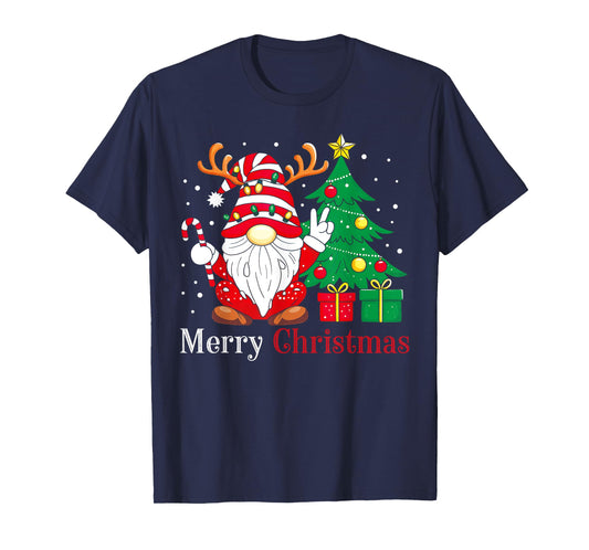 Family Xmas Holiday PJs Women Men Merry Christmas Gnomes T-Shirt