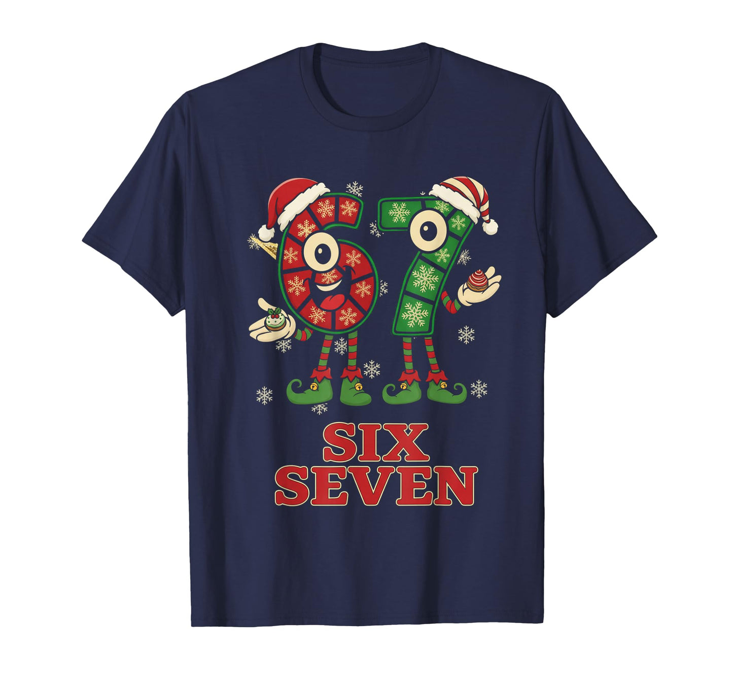 Funny 67 Six Seven 6-7 Italian Christmas Holiday Women Kids T-Shirt