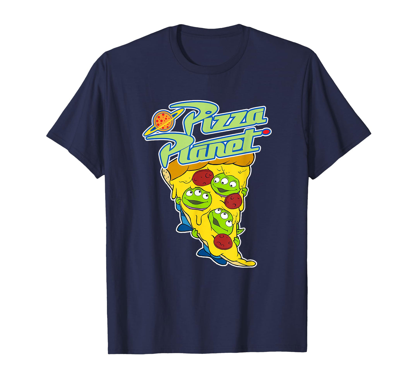 Disney Pixar Toy Story Pizza Planet Triple Slice Cute Aliens T-Shirt