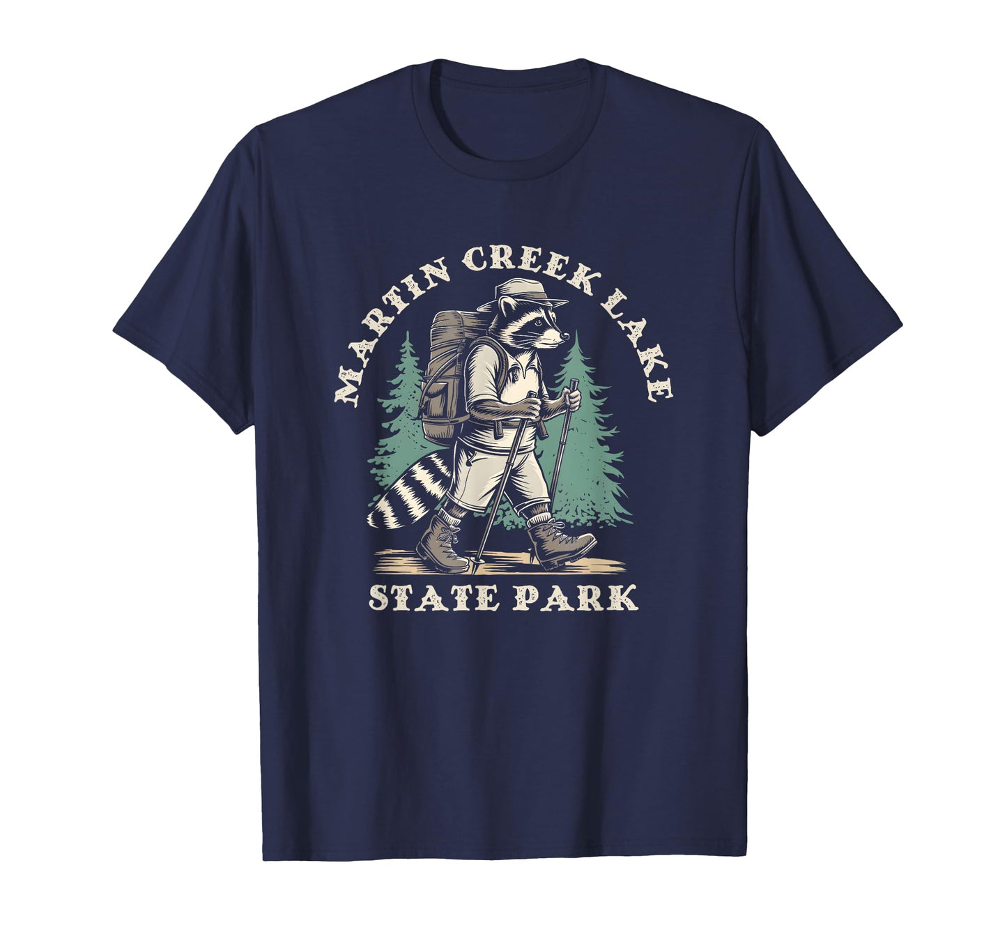 Martin Creek Lake State Park TX Hiking Backpacking Raccoon T-Shirt