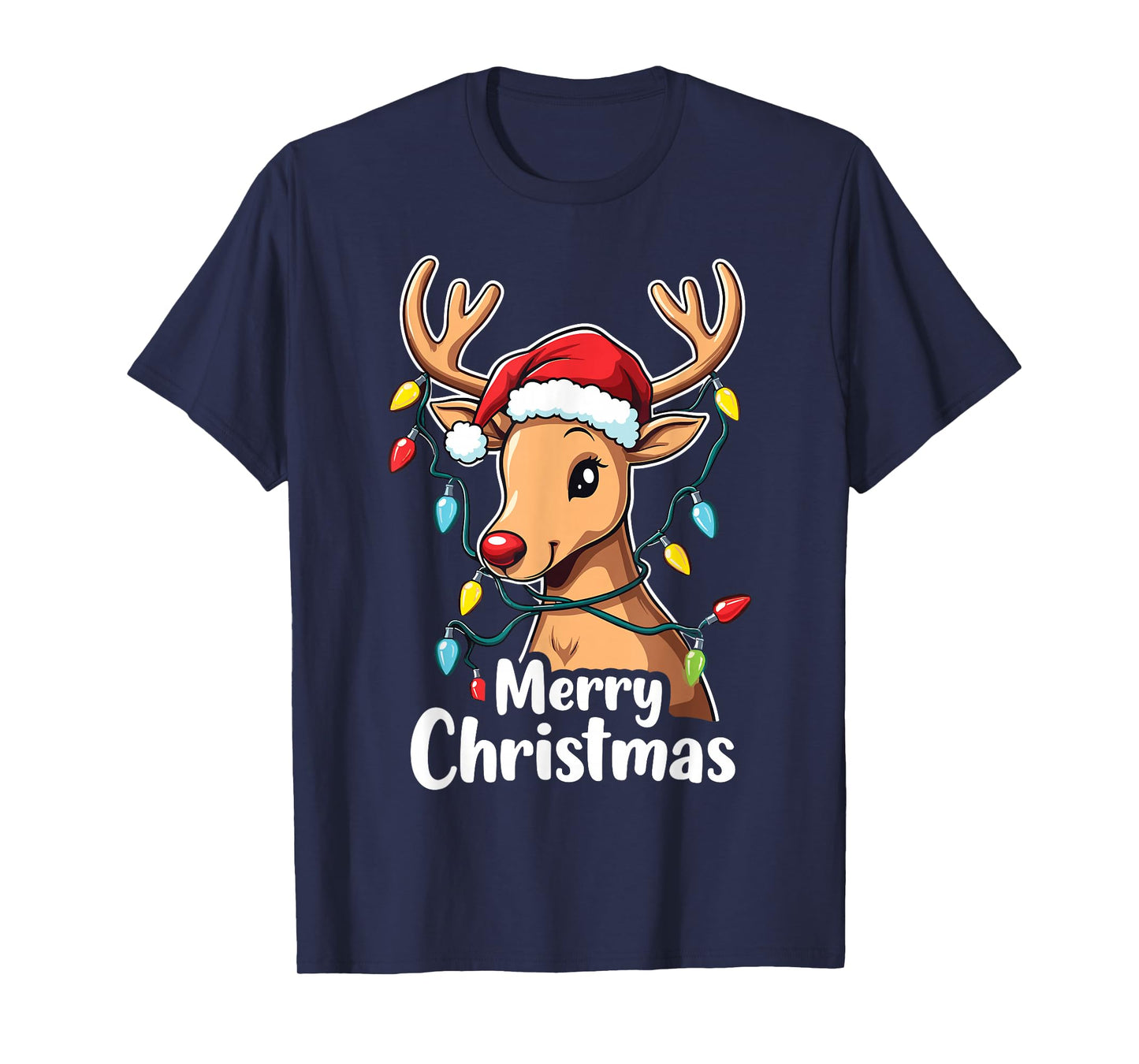 Merry Christmas Reindeer Xmas Cozy Winter Cheer T-Shirt