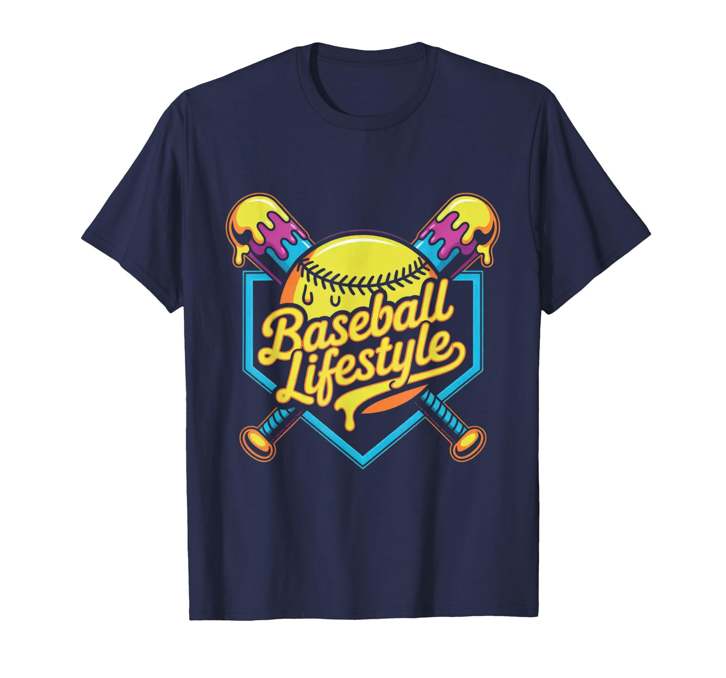 Baseball Lifestyle 101 Apparel Youth Baseball Drip Ice Cream T-Shirt