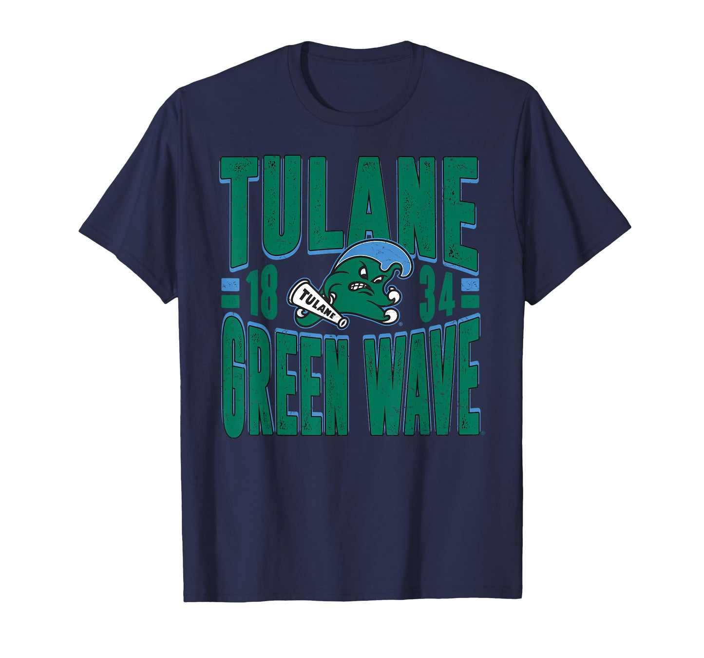 Tulane Green Wave Vintage 90's Retro Black T-Shirt