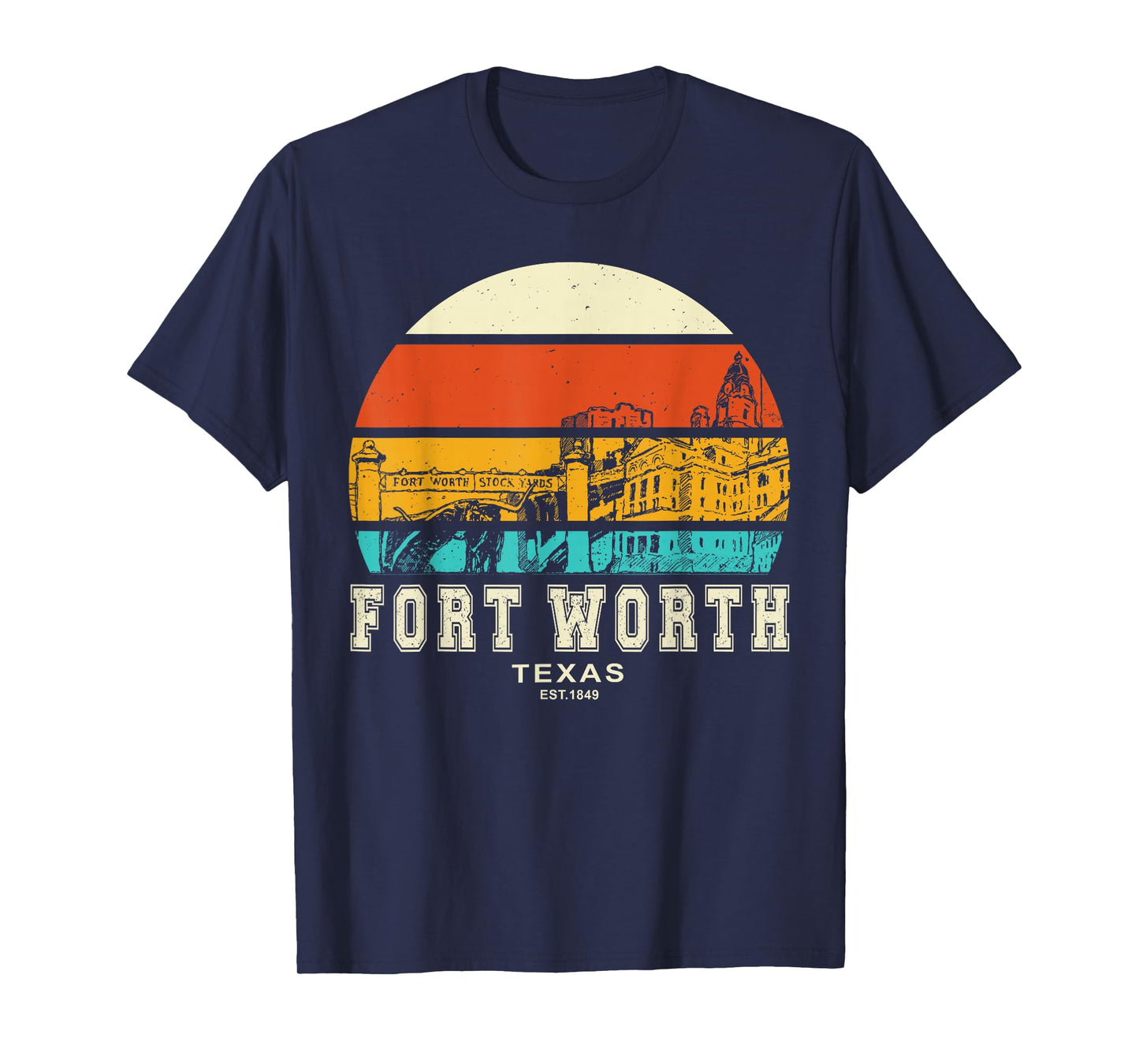 Fort Worth Stockyards Vintage T-Shirt, Small, Black