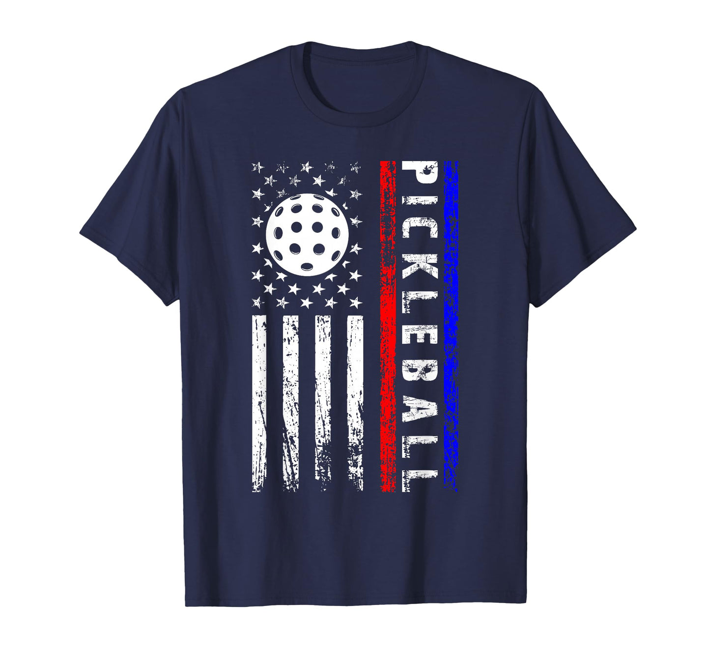 Pickleball Lovers 4th of July American Flag Pickle Ball USA T-Shirt