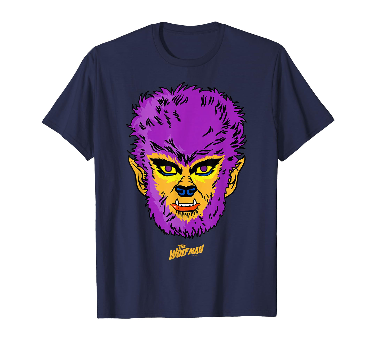 Universal Monsters Wolfman Retro Big Face T-Shirt