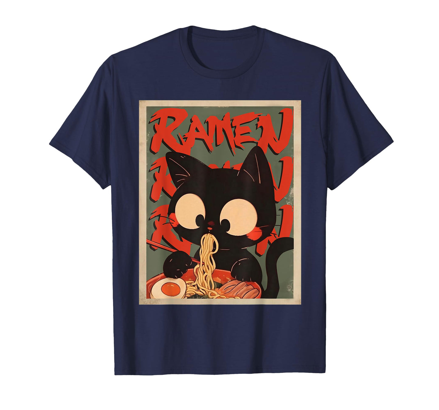 Kawaii Cat Ramen Japanese Cat Ramen Kawaii Anime Cat Ramen T-Shirt
