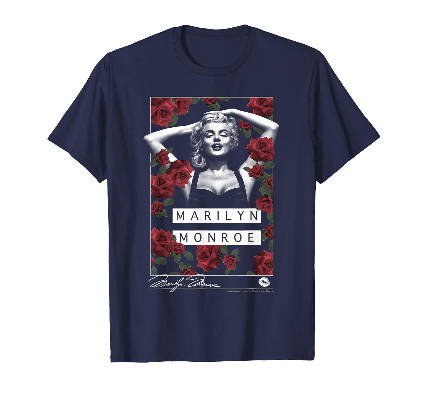 Marilyn Monroe Rose Garden Silhouette T-Shirt Small