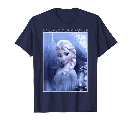 Disney Frozen Elsa Unleash Your Power Poster Graphic T-Shirt T-Shirt
