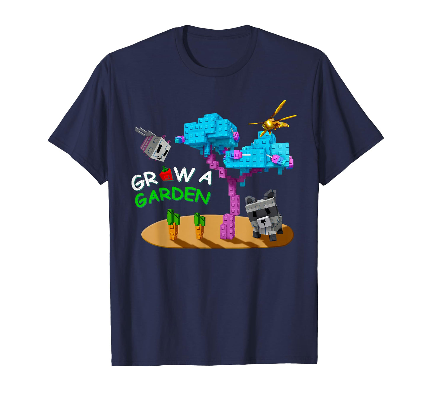 Grow a Garden Candy Blossom Raccoon Dragonfly Pets T-Shirt