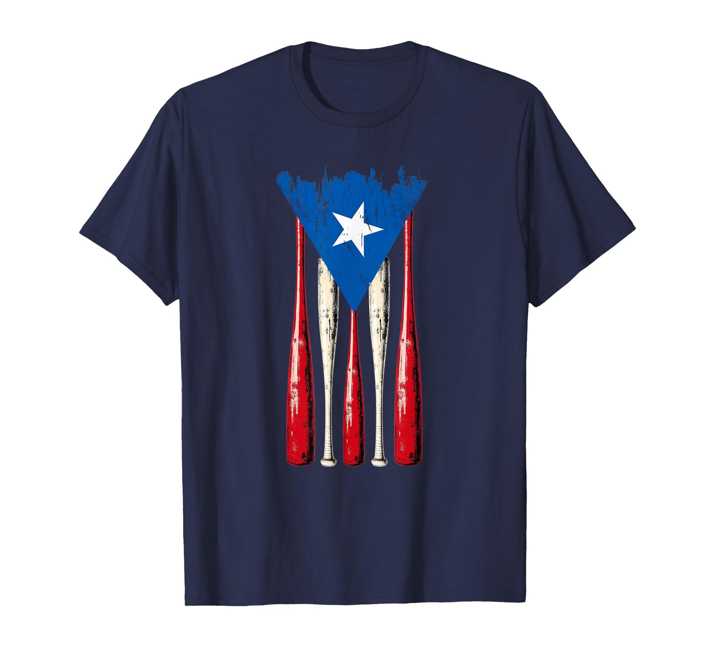 Puerto Rican Baseball Bats Puerto Rico Flag Pride Béisbol T-Shirt