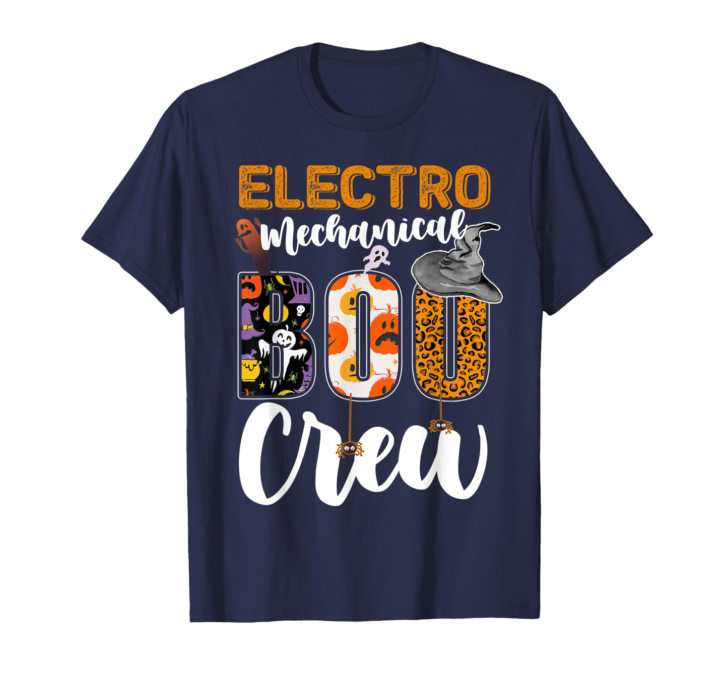 Electro-mechanical Boo Crew Halloween Matching Tech T-Shirt