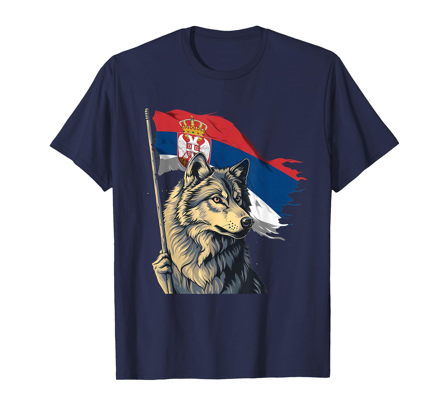 Serbia Wolf Serbian Flag Serbian Roots Srbija Serbian Pride T-Shirt