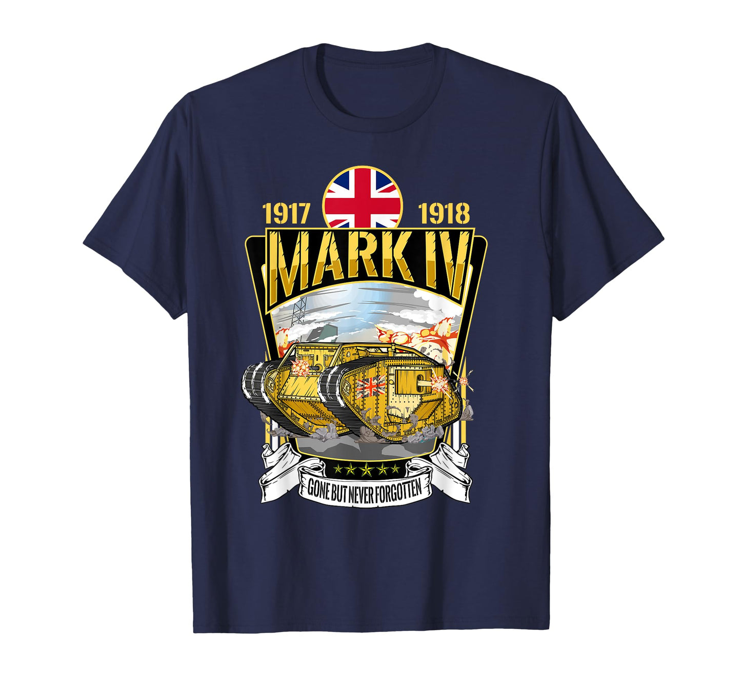 Vintage World War 1 British Tank Mark IV Male WW1 gift T-Shirt