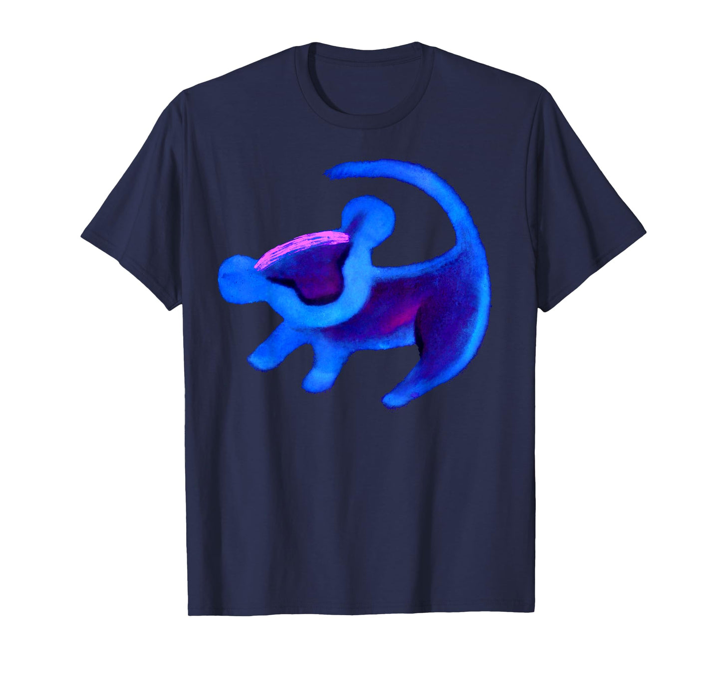 Disney The Lion King Simba Cave Painting Blue Hue T-Shirt