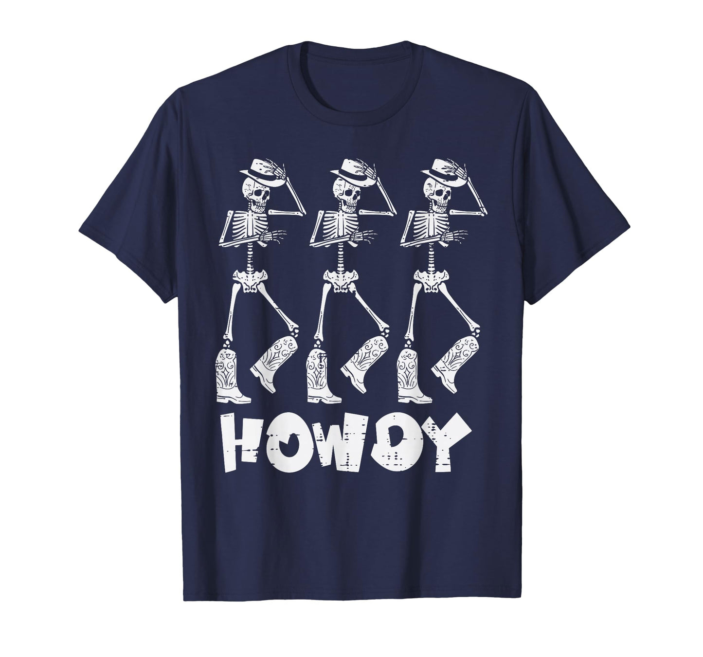 Halloween Cowboy Skeletons Howdy Costume Men Women Kids Boys T-Shirt