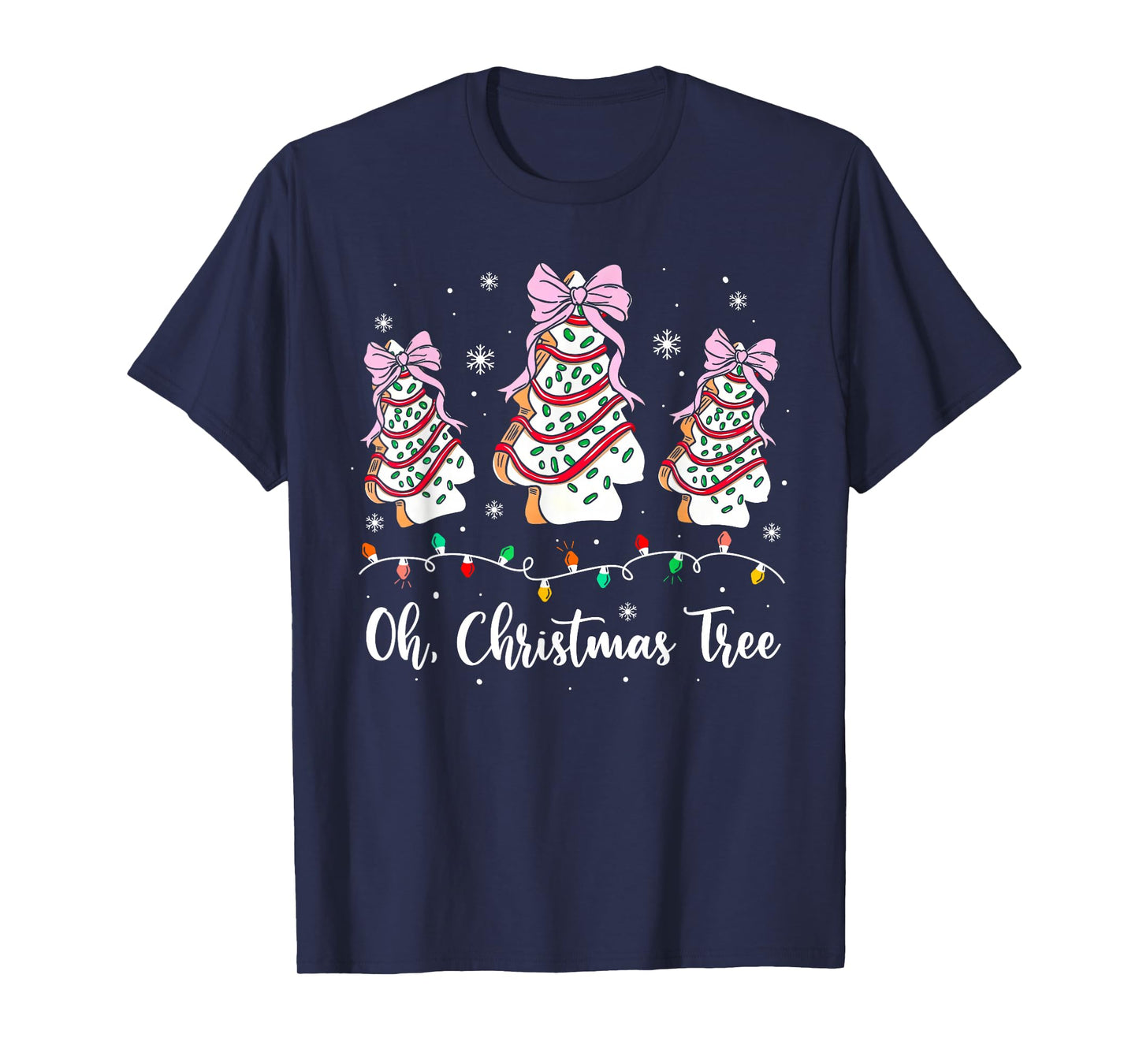 Groovy Oh Christmas Tree Cakes Debbie Beckey Jen Cake Lovers T-Shirt