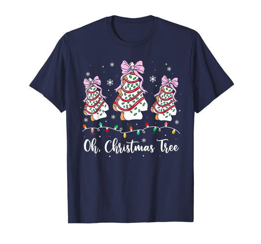Groovy Oh Christmas Tree Cakes Debbie Beckey Jen Cake Lovers T-Shirt