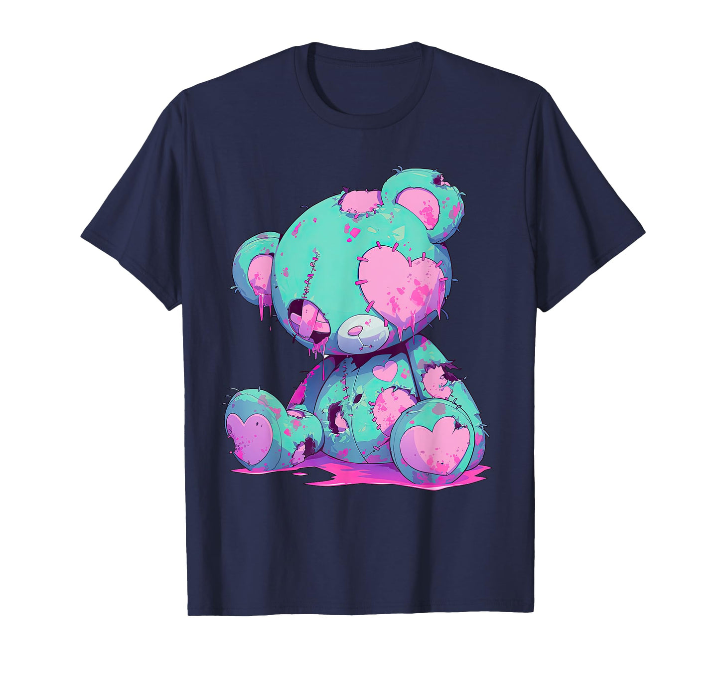 Kawaii Pastel Goth Creepy Cute Witchy Zombie Teddy Bear T-Shirt
