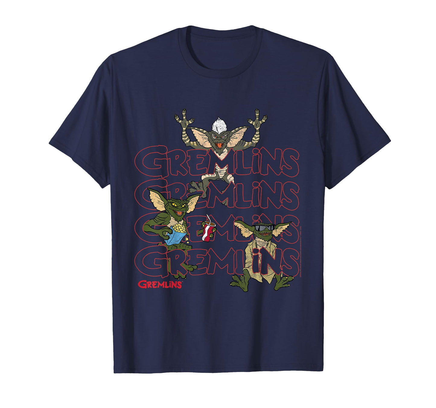 Kids Gremlins Text Stack T-Shirt