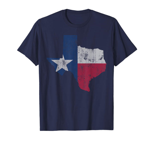 Retro Texas Flag Map Men Women Kids Youth Boys Girls Toddler T-Shirt Small