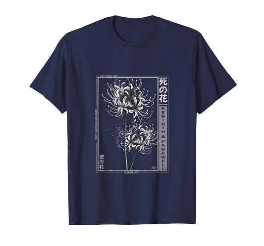 White Spider Lily in Japanese Grunge Anime Floral Aesthetic Tank Top