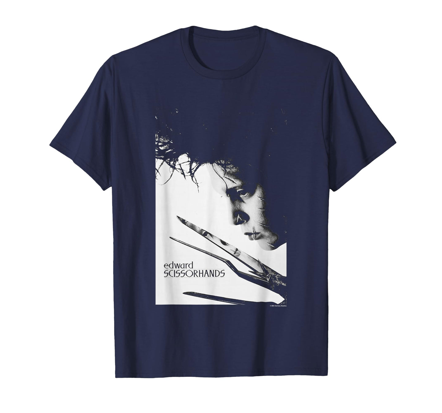 Edward Scissorhands Iconic Edward Vintage Big Chest Portrait T-Shirt