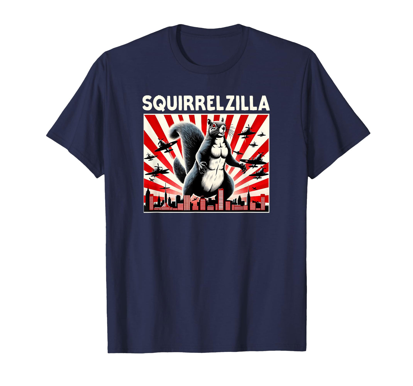 Anime Squirrel Design Clothes Squirrelzilla Japanese Kaiju Squirrel T-Shirt