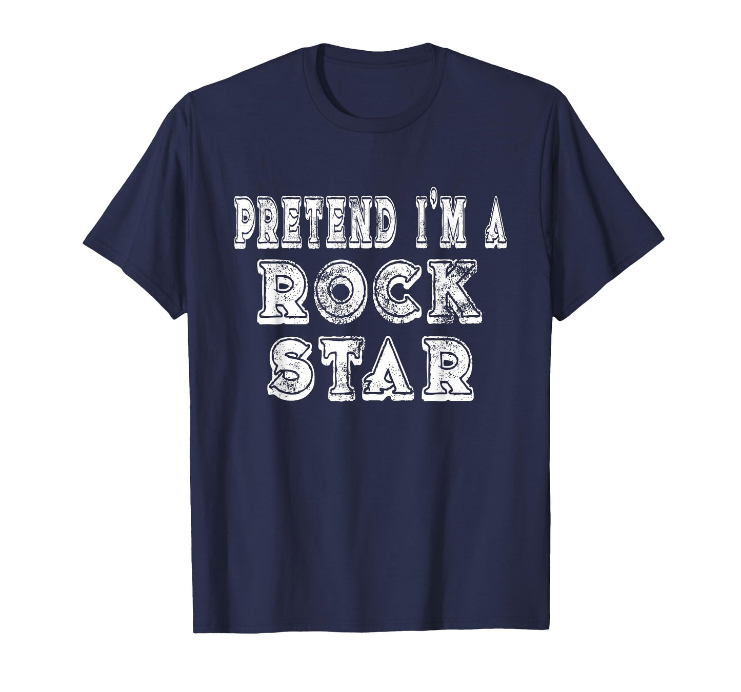 Lazy Pretend I'm A Rock Star Easy Funny Halloween Costume T-Shirt