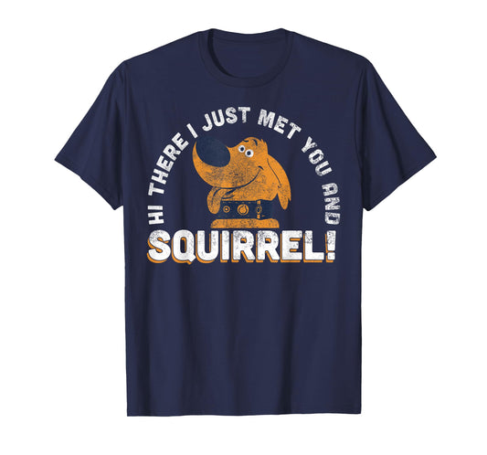 Disney Pixar Up Vintage Dug Just Met You and Squirrel Logo T-Shirt