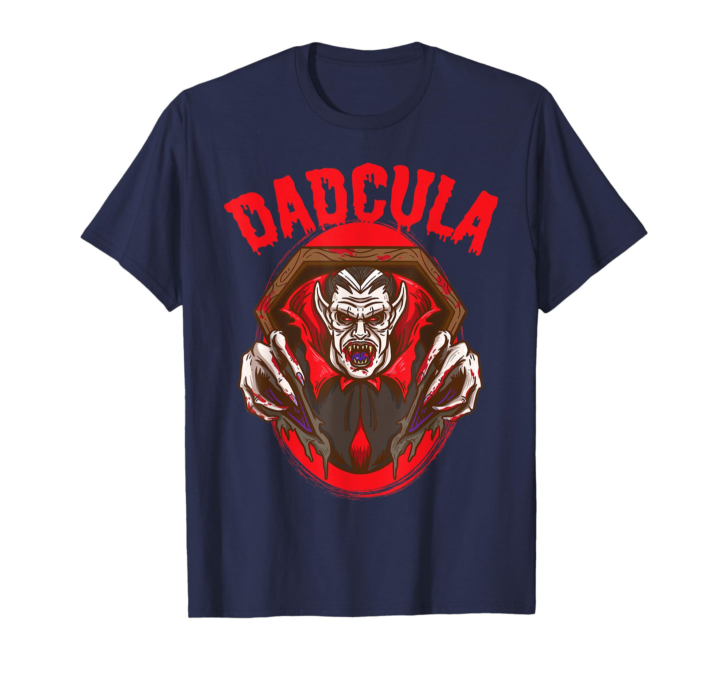 Mens Dadcula Halloween Costume Dad Daddy Dracula Monster T-Shirt