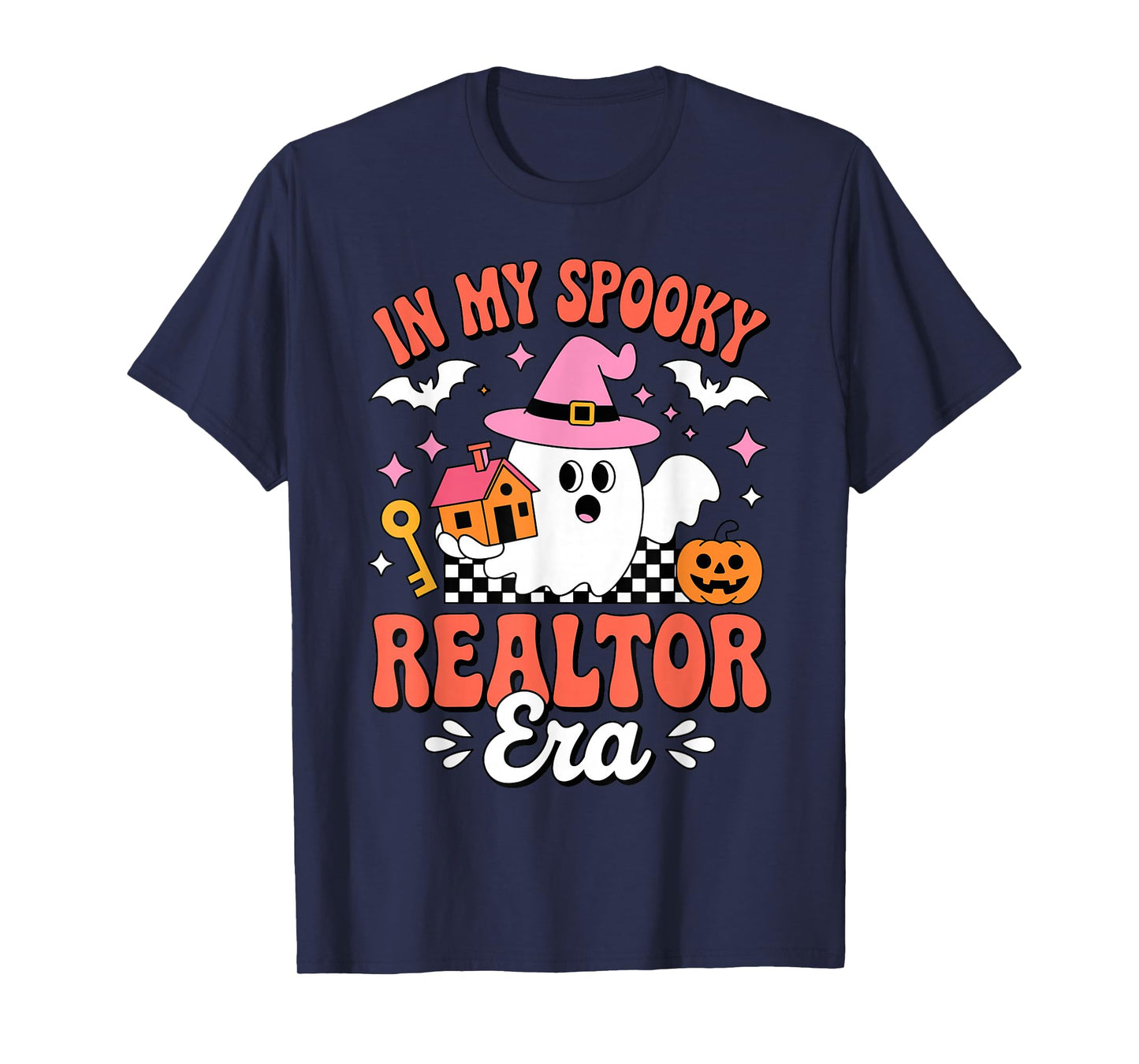 in My Spooky Realtor Era Real Estate Halloween Costume Ghost T-Shirt