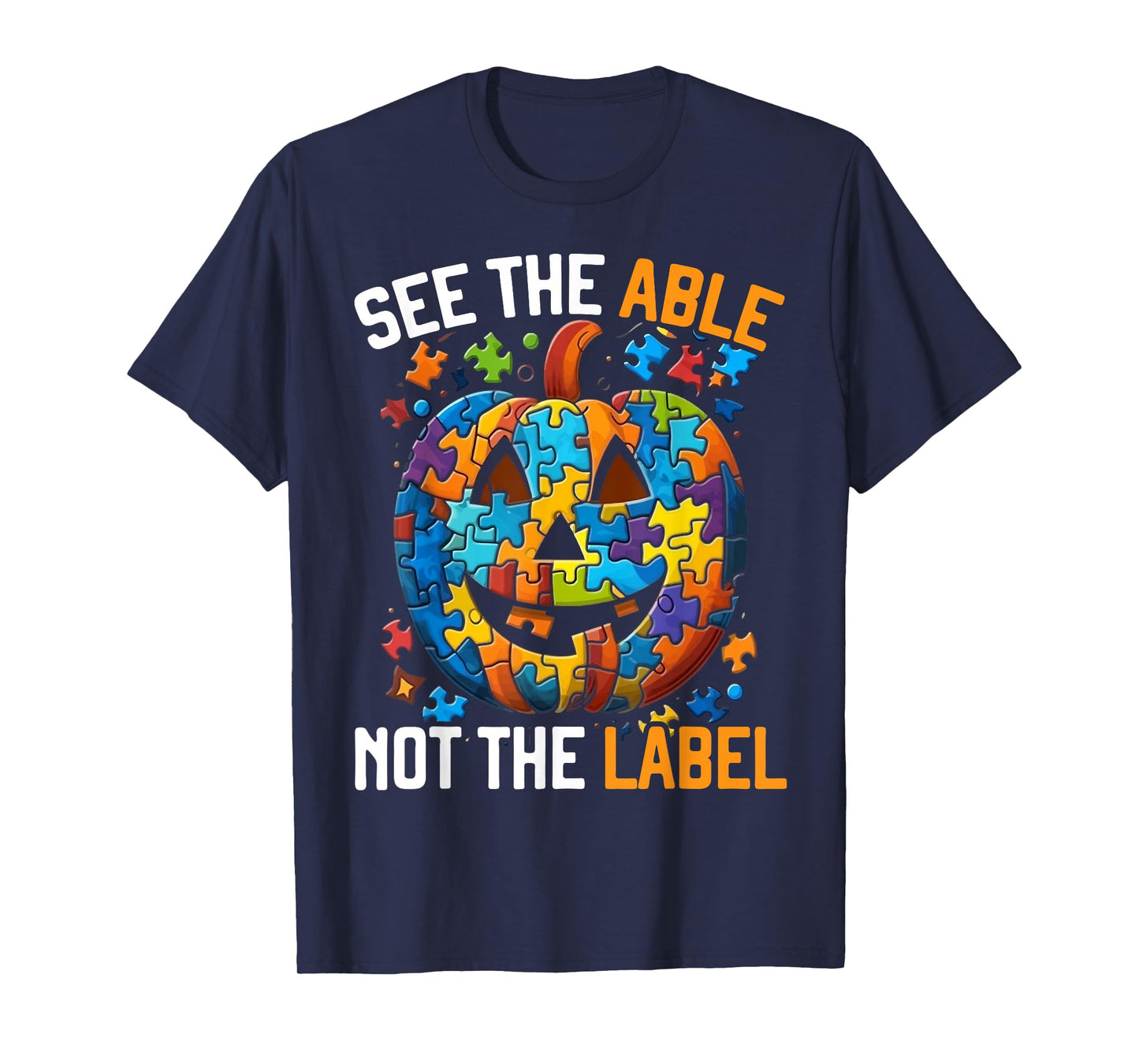 Autism Halloween Puzzle Trick Or Treat Autism Awareness T-Shirt