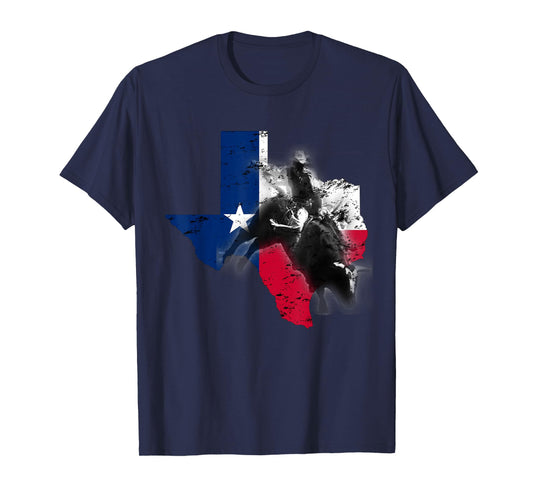 Bull-Riding For Men Texas Ranch Rider Cowboy Texan Lone Star T-Shirt