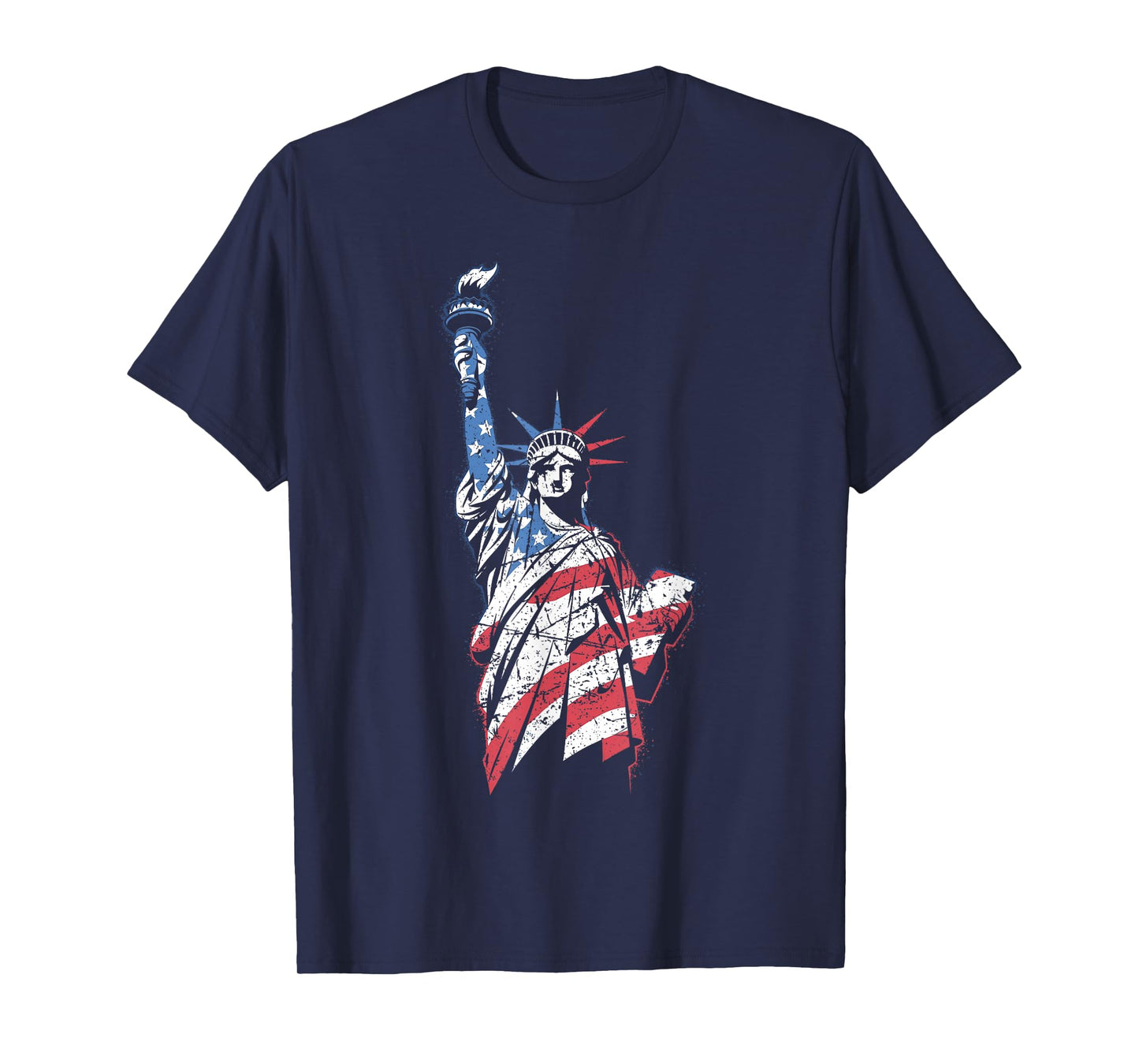 Statue of Liberty American Pride Independence Day Art T-Shirt