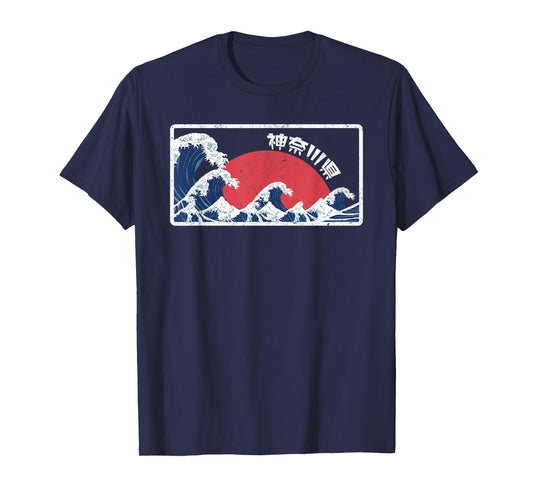 Kanagawa The Great Wave Japanese Shirt Vintage T-Shirt