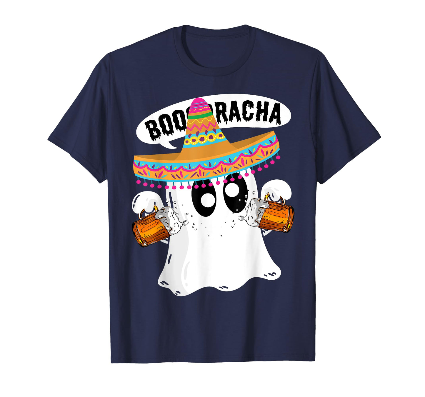Boo-Racha Halloween Cute Ghost Boo Borracha Cinco De Mayo T-Shirt