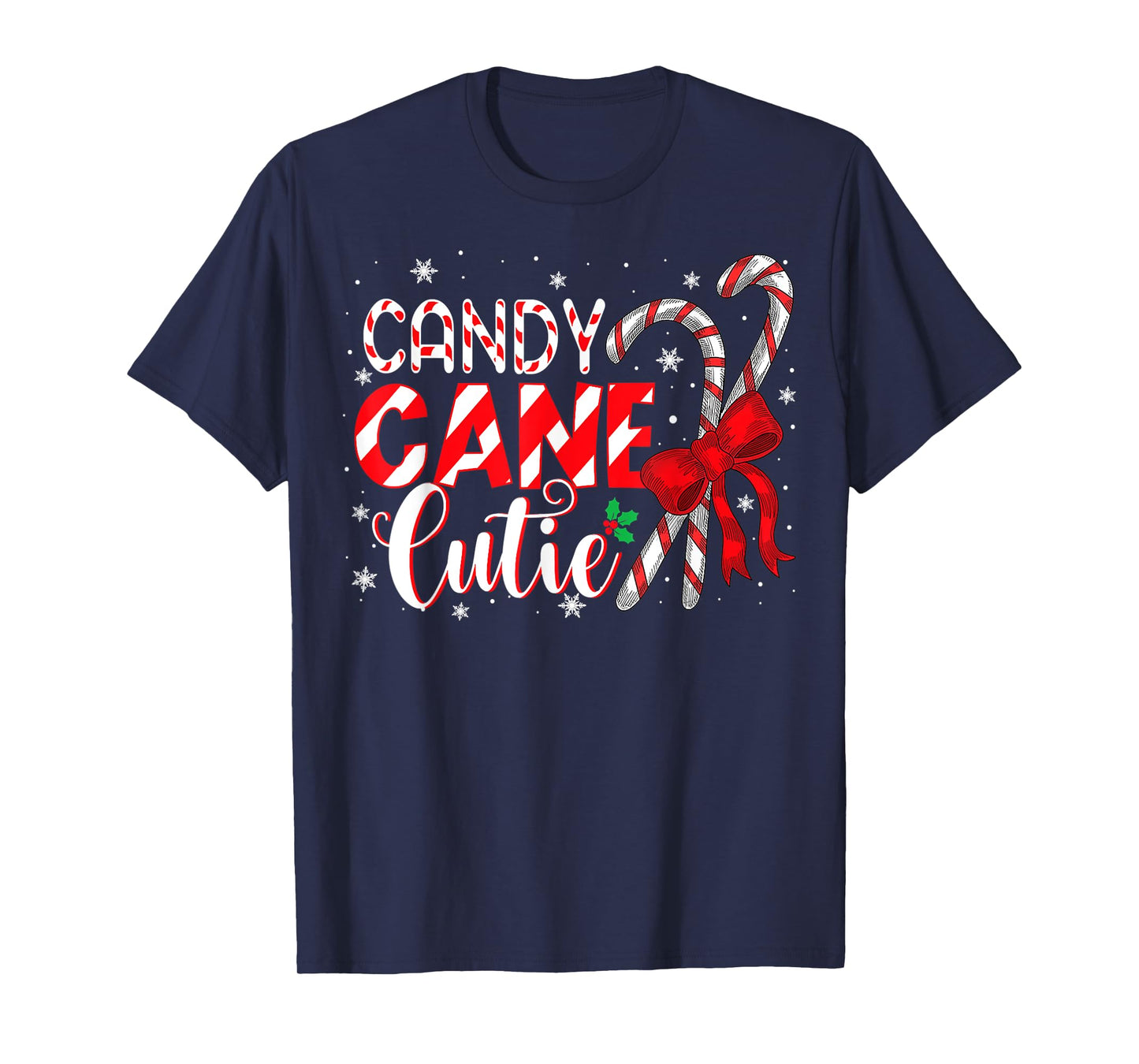 Funny Christmas Candy Cane Cutie Girls Xmas Pajama T-Shirt