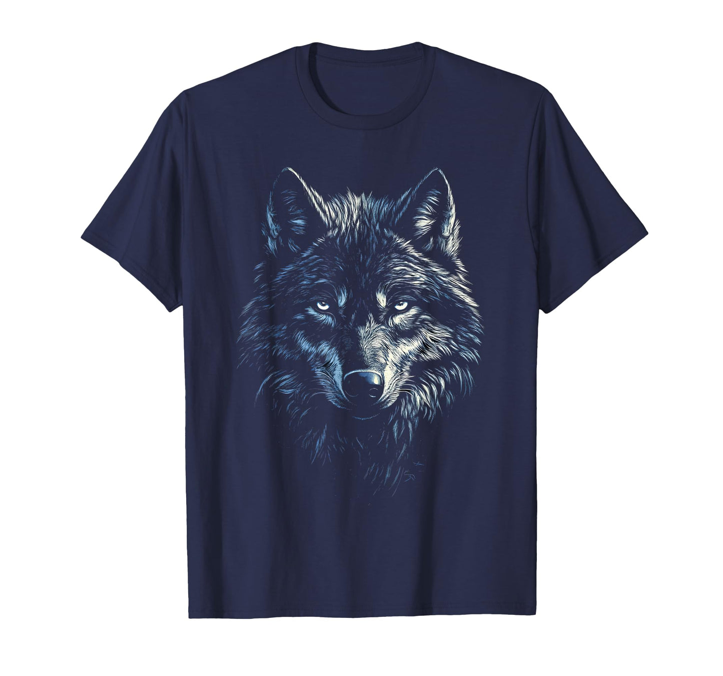 Timber Wolf Face Portrait Distressed Graphic Art Lover Gifts T-Shirt