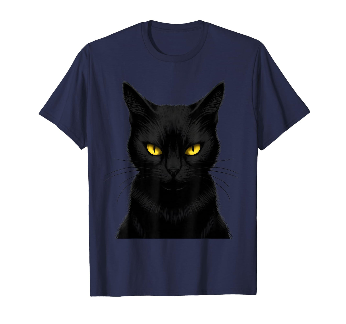 Black Cat Yellow Eyes Graphic Men Women Boys T-Shirt