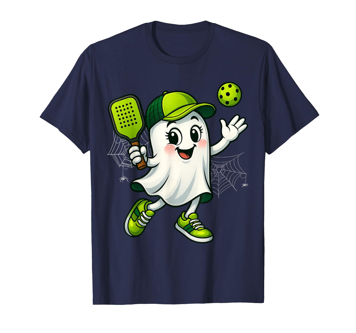 Boo Ghost Halloween Pickleball Pickle Ball Mens Womens T-Shirt