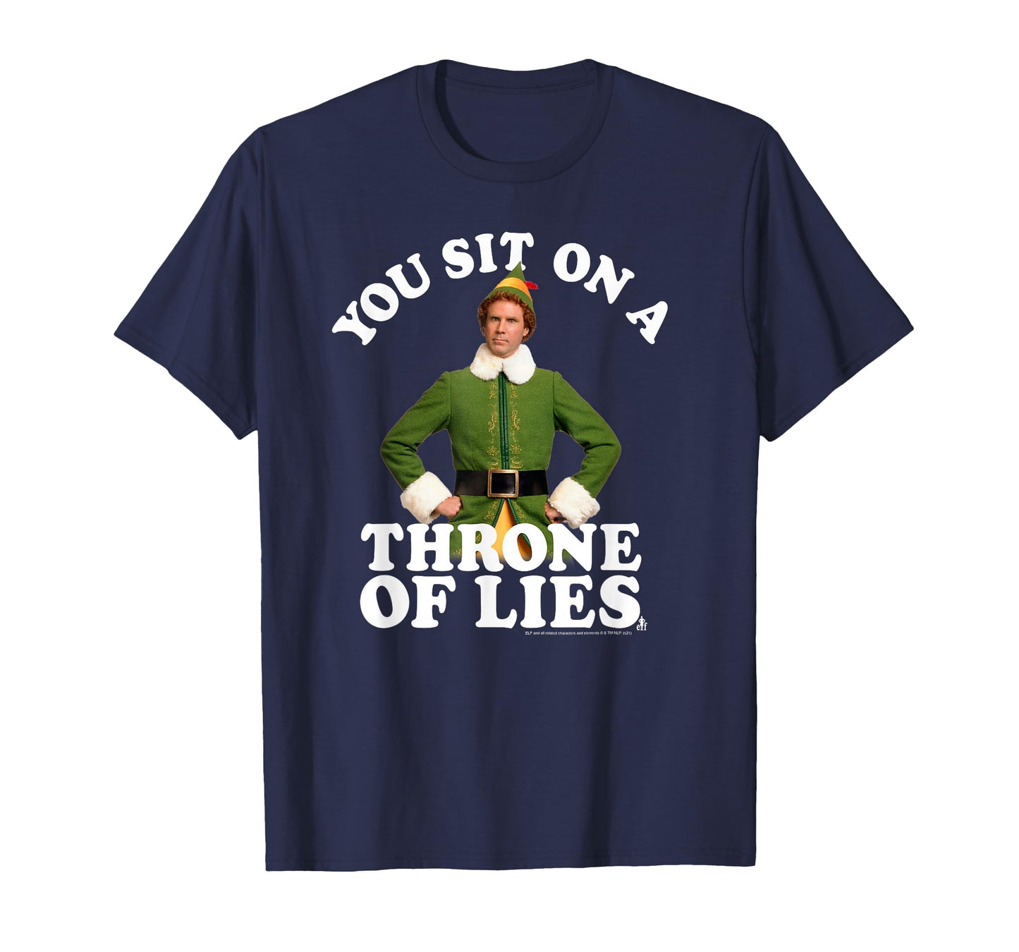 Elf You Sit on a Throne of Lies Christmas Movie T-Shirt
